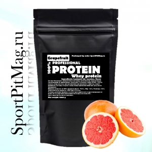 Professional Whey Protein Grapefruit (Сывороточный протеин вкус Грейпфрут) 1 кг Пакет